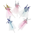 Pack of 5 Ballet Girl Cake Topper Wedding Birthday Cake Party Cupcake Picks