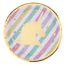 6pcs Unicorn Disposable Paper Plates Kids Party Tableware Decoration 7"