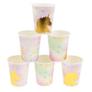 6pcs Pack Unicorn Paper Disposable Cups Birthday Party Table Decoration