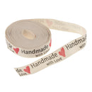 5 Yards Hand Made With Love Heart Fabric Ribbon Gift Package Craft Decor