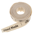 5 Yards Hand Made Letters Printed Cotton Ribbon Gift Present Package DIY Sewing Accessories 15mm