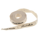 5 Yards Hand Made Letters Printed Cotton Ribbon Gift Present Package DIY Sewing Accessories 15mm