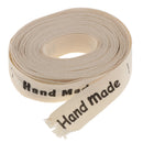 5 Yards Hand Made Letters Printed Cotton Ribbon Gift Present Package DIY Sewing Accessories 15mm