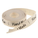 5 Yards Hand Made Letters Printed Cotton Ribbon Gift Present Package DIY Sewing Accessories 15mm