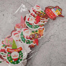 100pcs Merry Christmas Paper Cake Topper For Kids Party Cake Decoration