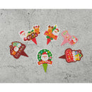 100pcs Merry Christmas Paper Cake Topper For Kids Party Cake Decoration