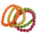 Novelty 4 Strands 1980s Party Plastic Neon Beads Bracelet 4 In 1 Fancy Dress