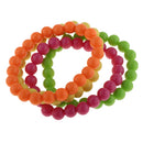 Novelty 4 Strands 1980s Party Plastic Neon Beads Bracelet 4 In 1 Fancy Dress