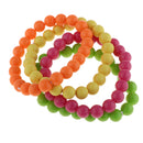 Novelty 4 Strands 1980s Party Plastic Neon Beads Bracelet 4 In 1 Fancy Dress