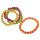 Novelty 4 Strands 1980s Party Plastic Neon Beads Bracelet 4 In 1 Fancy Dress