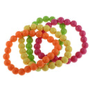 Novelty 4 Strands 1980s Party Plastic Neon Beads Bracelet 4 In 1 Fancy Dress