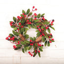 Artificial Pine Cone Leaf Berry Wreath for Home Window Door Wall Ornament Christmas Decoration