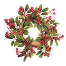 Artificial Pine Cone Leaf Berry Wreath for Home Window Door Wall Ornament Christmas Decoration