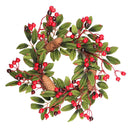 Artificial Pine Cone Leaf Berry Wreath for Home Window Door Wall Ornament Christmas Decoration