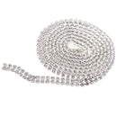 2 Row Fashion Crystal Close Chain for Wedding Clothes DIY Decoration 1 Yard