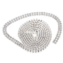 2 Row Fashion Crystal Close Chain for Wedding Clothes DIY Decoration 1 Yard