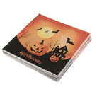 20pcs Happy Halloween Pumpkin Bat Paper Napkin Disposable Napkin Tableware