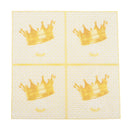 20pcs Golden Crown Disposable Serviettes Paper Napkins Birthday Party Decor