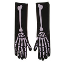 Halloween Skeleton Long Gloves Hand Bone Costume Fancy Dress Cosplay Prop Decor