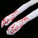 Halloween Nurse Bloody Long Gloves Hand Costume Fancy Dress Cosplay Prop Decor