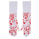 Halloween Nurse Bloody Long Gloves Hand Costume Fancy Dress Cosplay Prop Decor
