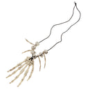 Skull Skeleton Hand Bone Necklace Halloween Caveman Pirate Fancy Dress