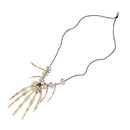 Skull Skeleton Hand Bone Necklace Halloween Caveman Pirate Fancy Dress