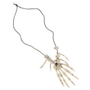 Skull Skeleton Hand Bone Necklace Halloween Caveman Pirate Fancy Dress