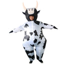 Adult Inflatable Cow Costume Jumpsuit Halloween Party Fancy Dress