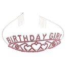 Stunning Birthday Girl Tiara Crystal Rhinestone Crown Headwear Jewelry