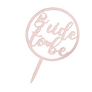 Bride to Be Heart Cake Topper Mirror Silver 15 x 10 cm