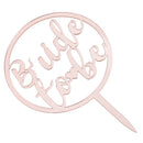 Bride to Be Heart Cake Topper Mirror Silver 15 x 10 cm