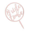 Bride to Be Heart Cake Topper Mirror Silver 15 x 10 cm