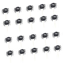 20 Pieces Glitter Paper Spider Cake Cupcake Topper Halloween Party Supplier