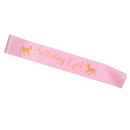 Happy Birthday Unicorn Princess Birthday Girl Pink Sash Kids Girls Birthday Costume