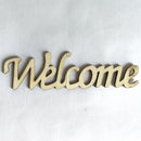 Welcome Wooden Craft Cut Wooden Pieces Card Making DIY Art Home Wall Decor