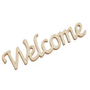 Welcome Wooden Craft Cut Wooden Pieces Card Making DIY Art Home Wall Decor