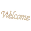 Welcome Wooden Craft Cut Wooden Pieces Card Making DIY Art Home Wall Decor