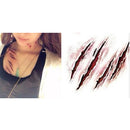 Halloween Bloody Waterproof Temporary Tattoo Stickers Scars Body Sticker