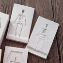 4pcs Halloween Coffin Skeleton Molds Silicone Candy Soap Mold Cookie Baking Mould
