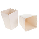 Pack of 12 Pure White Birthday Baby Shower Summer Party Popcorn Treat Boxes