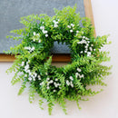 Simulation Gypsophila Plant Flower Wreath on Twig Base Indoor Outdoor Home Garden Ornament Wedding Decorations