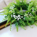 Simulation Gypsophila Plant Flower Wreath on Twig Base Indoor Outdoor Home Garden Ornament Wedding Decorations