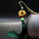 Classic Chinese Style Metal Feather Bookmarks With Tassel Book Lovers Gift Green