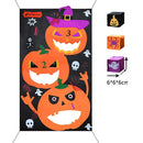 Halloween Pumpkin Hanging Toss Game Bean Bags Adults Kids Party Decor Props