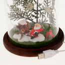 Glass Cover Led Micro Landscape Night Light, USB Operated Christmas Table Decoration