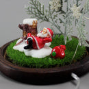 Glass Cover Led Micro Landscape Night Light, USB Operated Christmas Table Decoration