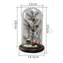 Glass Cover Led Micro Landscape Night Light, USB Operated Christmas Table Decoration
