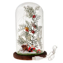 Glass Cover Led Micro Landscape Night Light, USB Operated Christmas Table Decoration