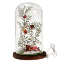 Glass Cover Led Micro Landscape Night Light, USB Operated Christmas Table Decoration